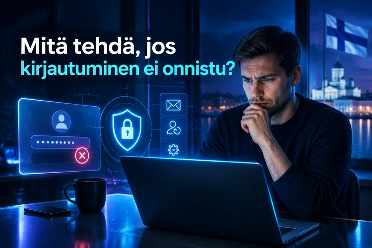 Mitä tehdä, jos kirjautuminen ei onnistu?